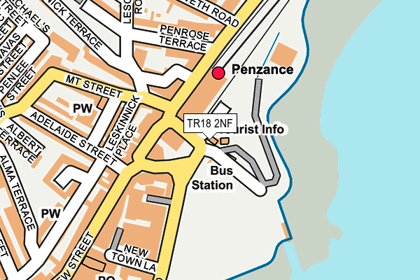 TR18 2NF map - OS OpenMap – Local (Ordnance Survey)