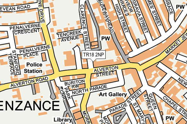 TR18 2NP map - OS OpenMap – Local (Ordnance Survey)