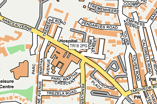 TR18 2PG map - OS OpenMap – Local (Ordnance Survey)