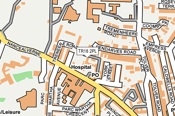 TR18 2PL map - OS OpenMap – Local (Ordnance Survey)