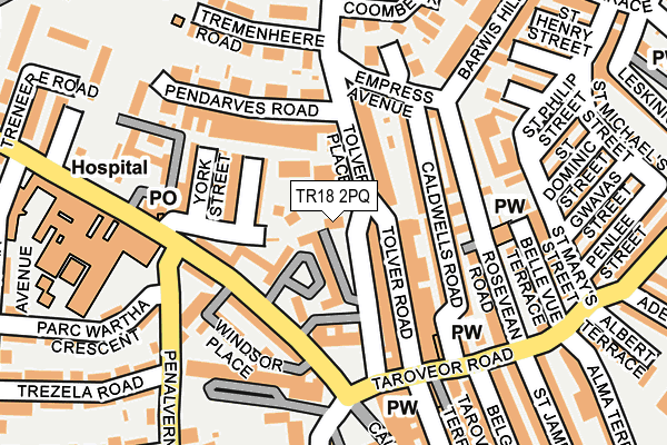 TR18 2PQ map - OS OpenMap – Local (Ordnance Survey)