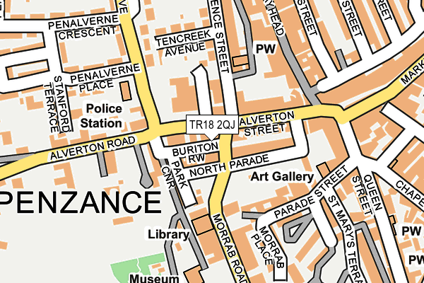 TR18 2QJ map - OS OpenMap – Local (Ordnance Survey)