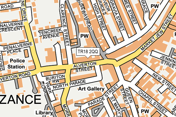 TR18 2QQ map - OS OpenMap – Local (Ordnance Survey)