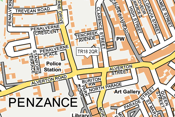 TR18 2QR map - OS OpenMap – Local (Ordnance Survey)