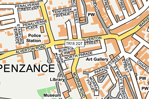 TR18 2QT map - OS OpenMap – Local (Ordnance Survey)