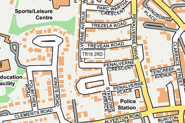 TR18 2RD map - OS OpenMap – Local (Ordnance Survey)