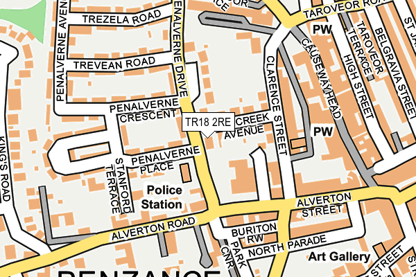 TR18 2RE map - OS OpenMap – Local (Ordnance Survey)