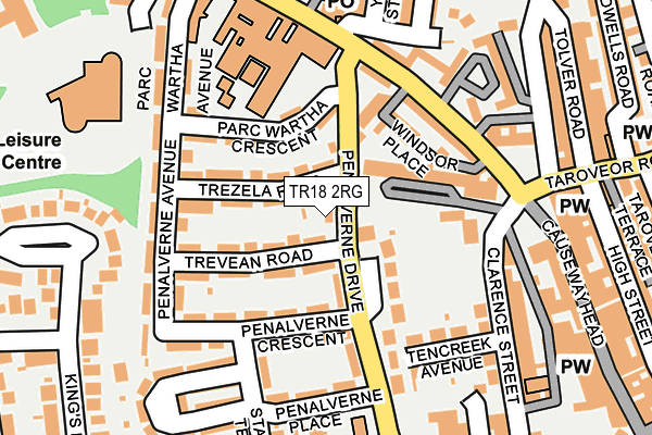 TR18 2RG map - OS OpenMap – Local (Ordnance Survey)