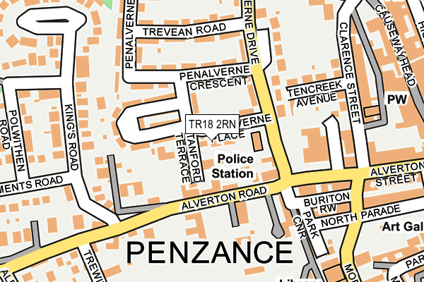 TR18 2RN map - OS OpenMap – Local (Ordnance Survey)