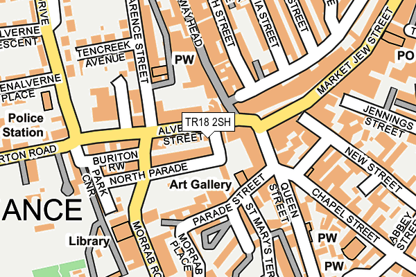 TR18 2SH map - OS OpenMap – Local (Ordnance Survey)