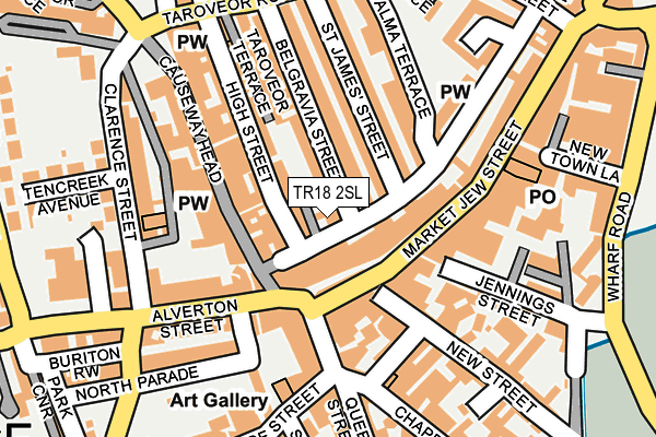 TR18 2SL map - OS OpenMap – Local (Ordnance Survey)