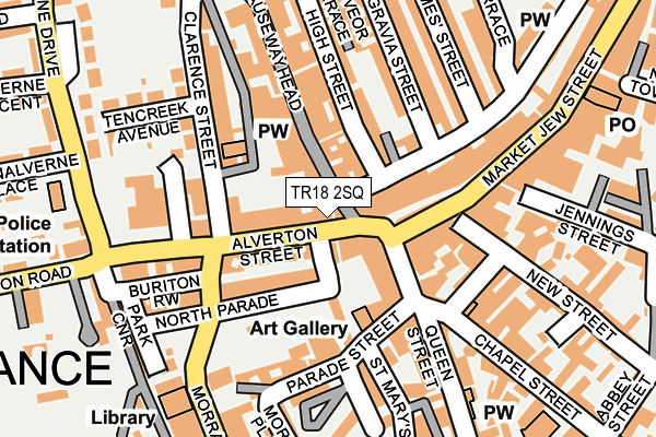 TR18 2SQ map - OS OpenMap – Local (Ordnance Survey)