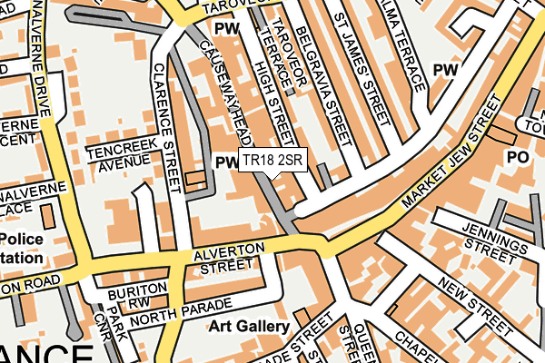 TR18 2SR map - OS OpenMap – Local (Ordnance Survey)