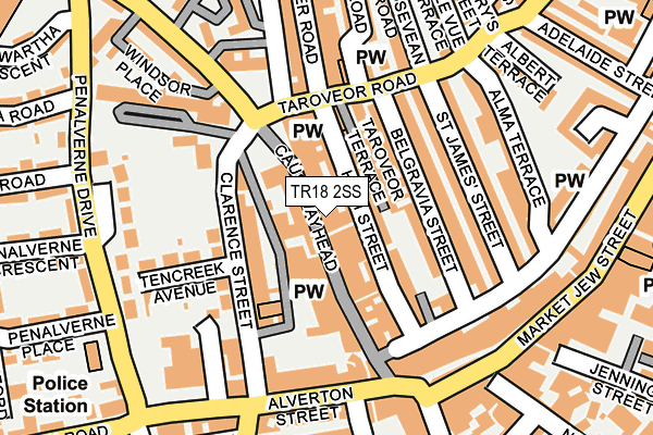 TR18 2SS map - OS OpenMap – Local (Ordnance Survey)
