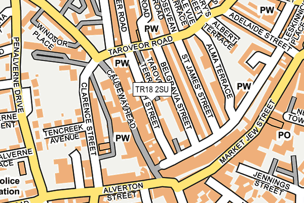 TR18 2SU map - OS OpenMap – Local (Ordnance Survey)