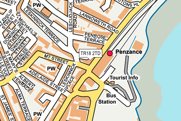 TR18 2TD map - OS OpenMap – Local (Ordnance Survey)