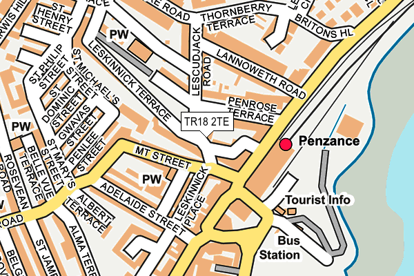 TR18 2TE map - OS OpenMap – Local (Ordnance Survey)