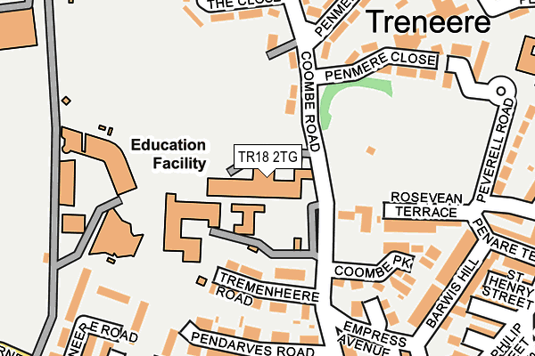 TR18 2TG map - OS OpenMap – Local (Ordnance Survey)