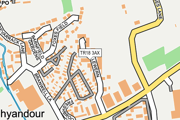 TR18 3AX map - OS OpenMap – Local (Ordnance Survey)
