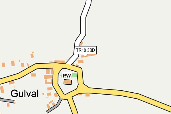 TR18 3BD map - OS OpenMap – Local (Ordnance Survey)