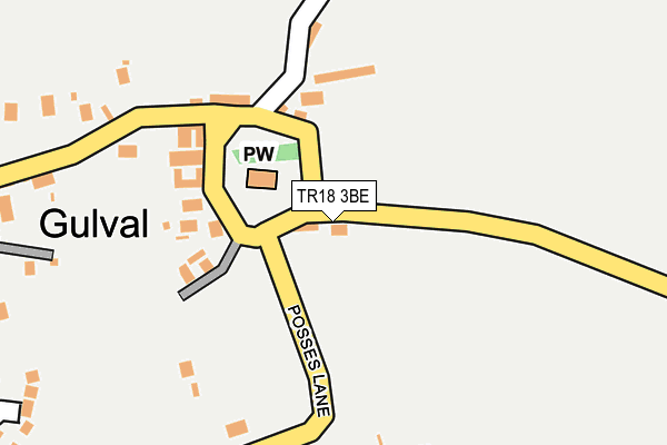 TR18 3BE map - OS OpenMap – Local (Ordnance Survey)