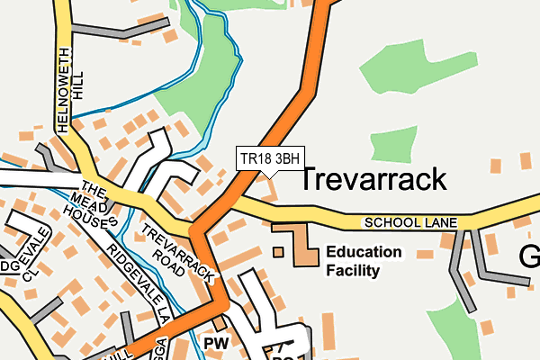 TR18 3BH map - OS OpenMap – Local (Ordnance Survey)