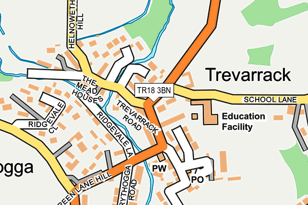 TR18 3BN map - OS OpenMap – Local (Ordnance Survey)