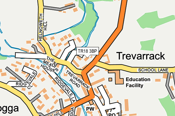 TR18 3BP map - OS OpenMap – Local (Ordnance Survey)