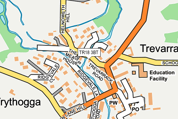 TR18 3BT map - OS OpenMap – Local (Ordnance Survey)
