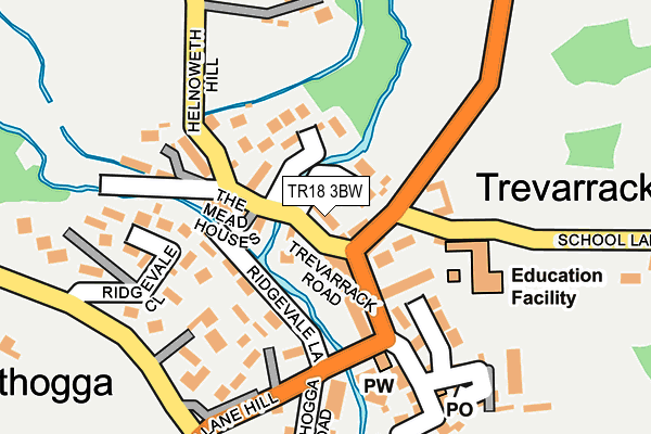 TR18 3BW map - OS OpenMap – Local (Ordnance Survey)