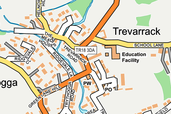 TR18 3DA map - OS OpenMap – Local (Ordnance Survey)