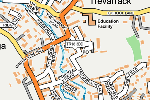 TR18 3DD map - OS OpenMap – Local (Ordnance Survey)