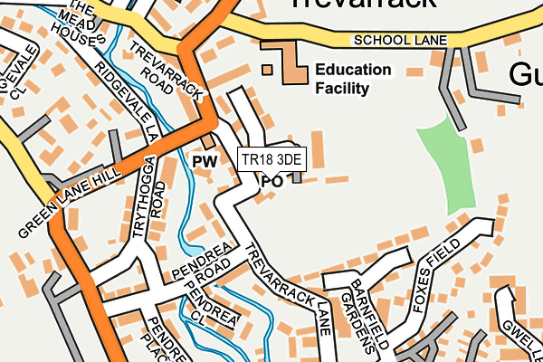 TR18 3DE map - OS OpenMap – Local (Ordnance Survey)