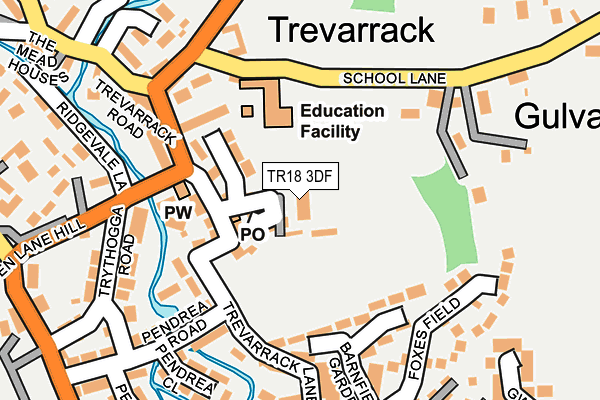 TR18 3DF map - OS OpenMap – Local (Ordnance Survey)