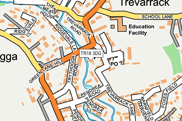 TR18 3DG map - OS OpenMap – Local (Ordnance Survey)