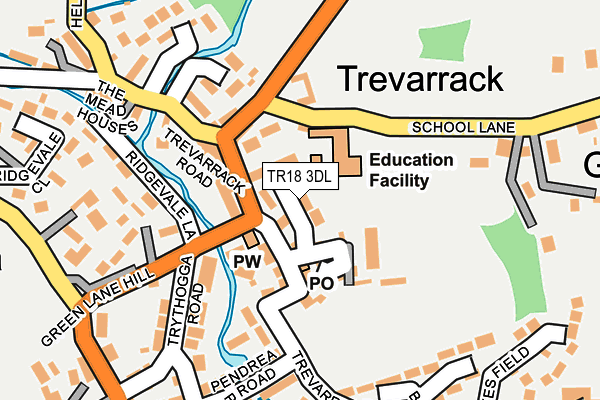 TR18 3DL map - OS OpenMap – Local (Ordnance Survey)