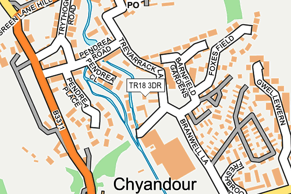 TR18 3DR map - OS OpenMap – Local (Ordnance Survey)