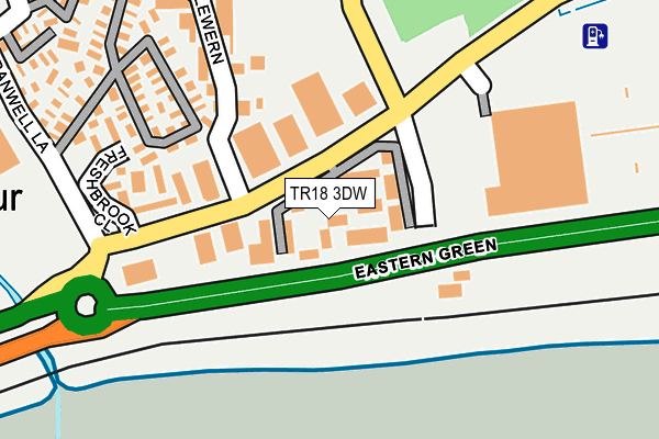 TR18 3DW map - OS OpenMap – Local (Ordnance Survey)
