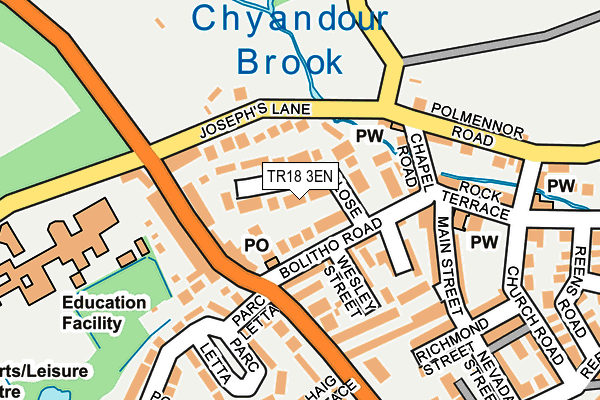 TR18 3EN map - OS OpenMap – Local (Ordnance Survey)