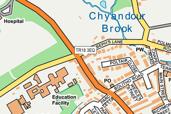 TR18 3EQ map - OS OpenMap – Local (Ordnance Survey)