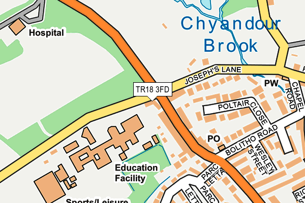 TR18 3FD map - OS OpenMap – Local (Ordnance Survey)