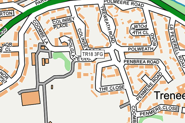 TR18 3FG map - OS OpenMap – Local (Ordnance Survey)