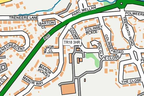 TR18 3HR map - OS OpenMap – Local (Ordnance Survey)