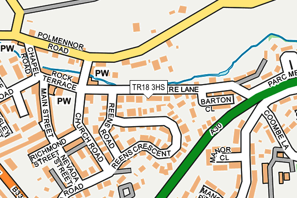 TR18 3HS map - OS OpenMap – Local (Ordnance Survey)