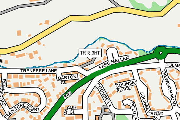 TR18 3HT map - OS OpenMap – Local (Ordnance Survey)