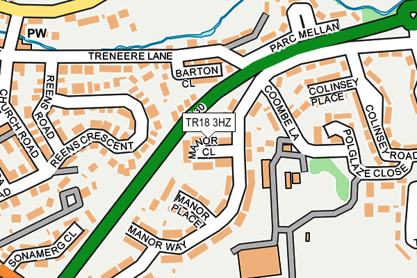 TR18 3HZ map - OS OpenMap – Local (Ordnance Survey)