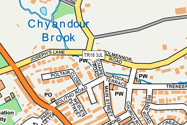 TR18 3JL map - OS OpenMap – Local (Ordnance Survey)
