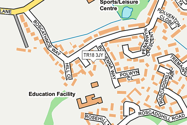 TR18 3JY map - OS OpenMap – Local (Ordnance Survey)