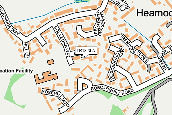 TR18 3LA map - OS OpenMap – Local (Ordnance Survey)