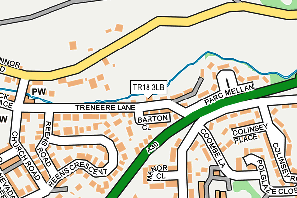 TR18 3LB map - OS OpenMap – Local (Ordnance Survey)